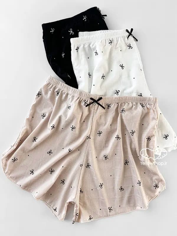 شورتک عروسکی پاپیونی نرم و خنک زنانه کد 22288