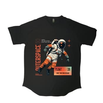تیشرت لانگ طرح فضانورد Astronaut