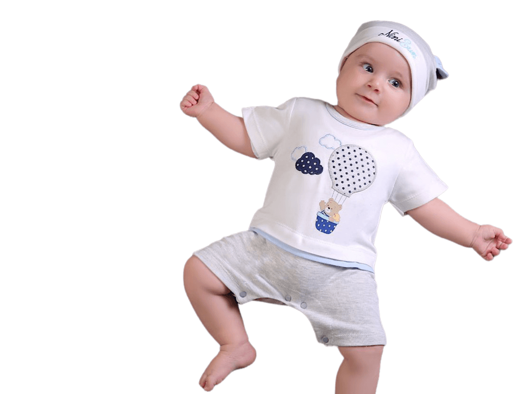 رامپر نوزادی طرح خرس و ماه نی نی سان nini sun