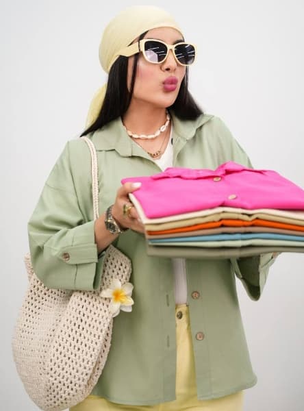 شومیز کنفی وانیل6223