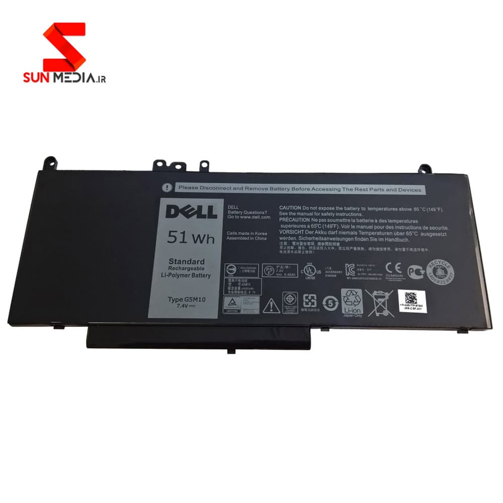 باتری لپ تاپ دل Dell Latitude E5450 G5M10