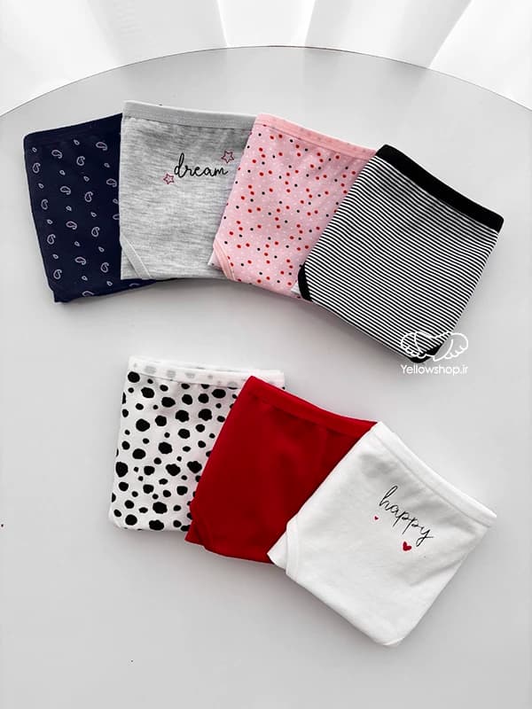 شورت نخی اسلیپ زنانه قواره بزرگ DOMINANT پک هفت تایی کد 21188