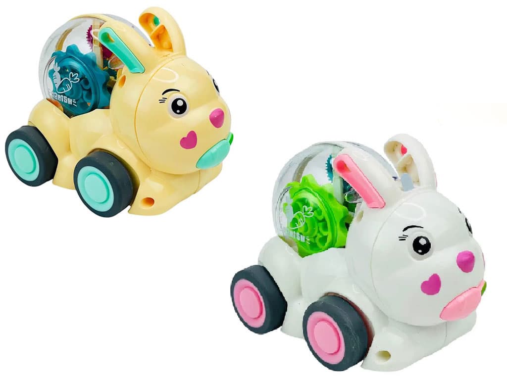 خرگوش قدرتی و چراغ دار چرخ دنده ای اسباب بازی