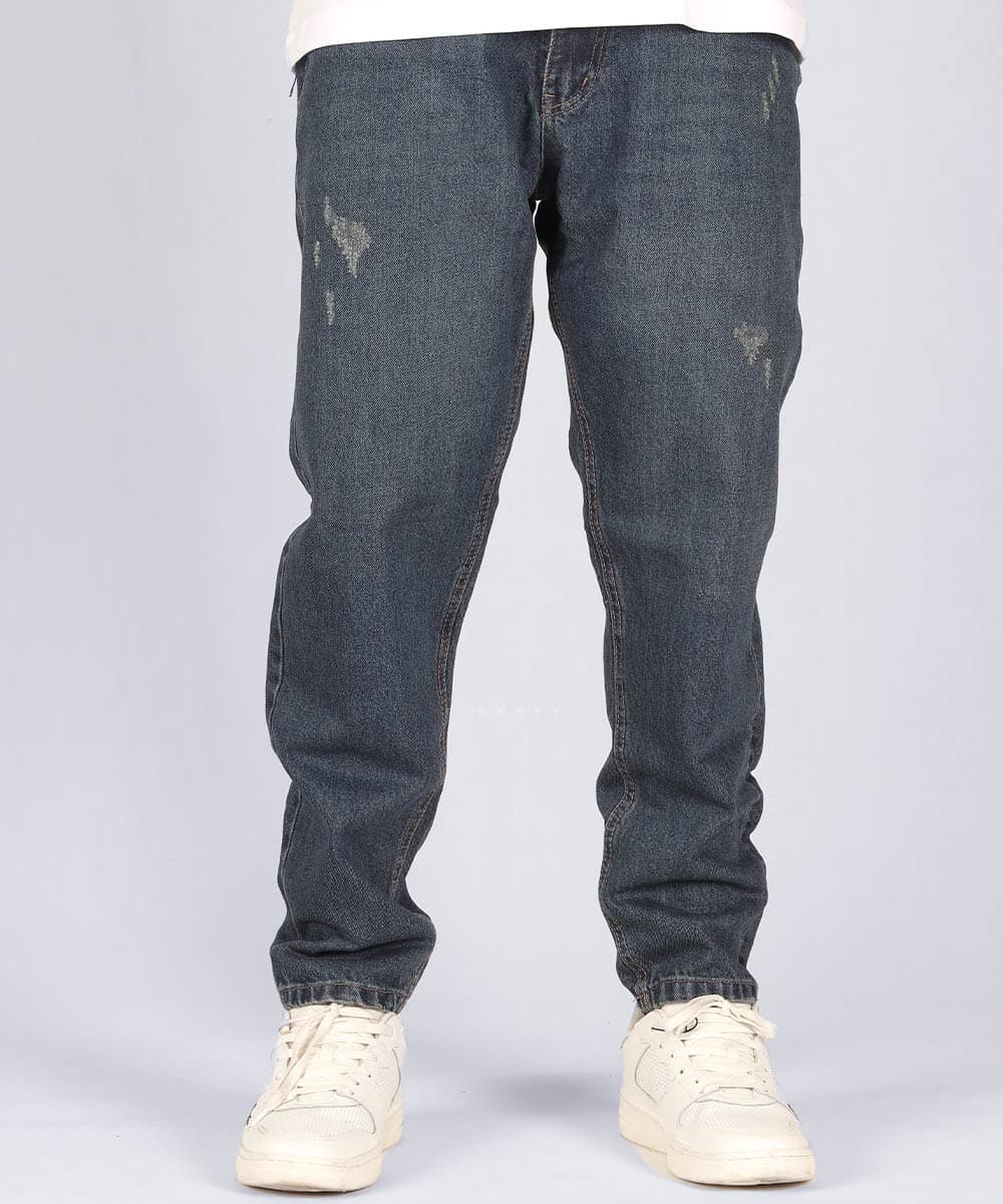 شلوار جین مام فیت مردانه زخمی 0331