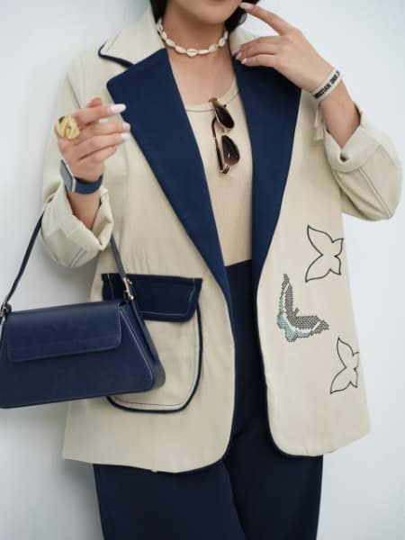 مانتو کتی جلو گلدوزی نورا کد5913