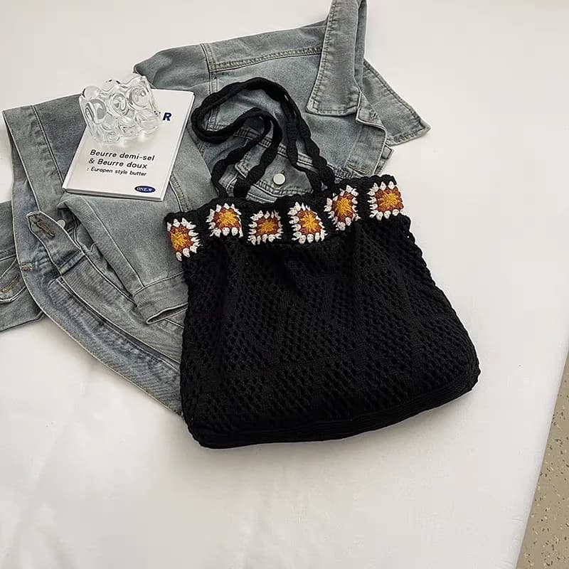 کیف بافتنی دوشی دخترانه و زنانه کد 3185