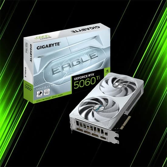 کارت گرافیک گیگابایت مدل GeForce RTX 5060 Ti EAGLE OC ICE 16G
