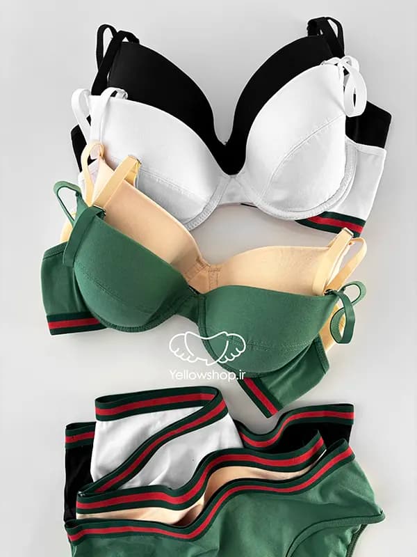 ست شورت و سوتین کاپدار کم لایه فنردار Misa میسا طرح GUCCI کد 25240