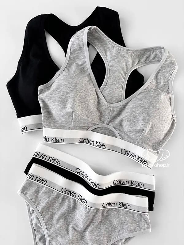ست نیم تنه و شورت فاق بلند اسپرت کلوین کلاین کد 25203