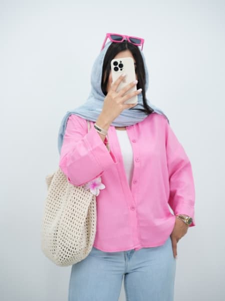 شومیز آستین دکمه توسکا کد6257