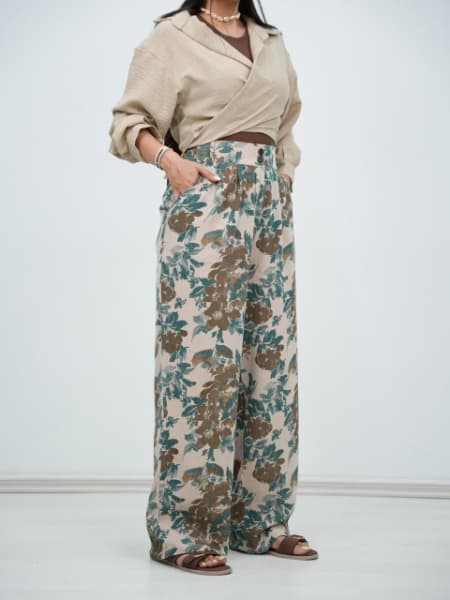 شلوار بگ کنفی چاپی ژاکلین کد6236