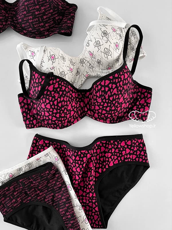 ست شورت و سوتین کاپدار نخی فنردار Anit آنیت کد 25220 قلبی