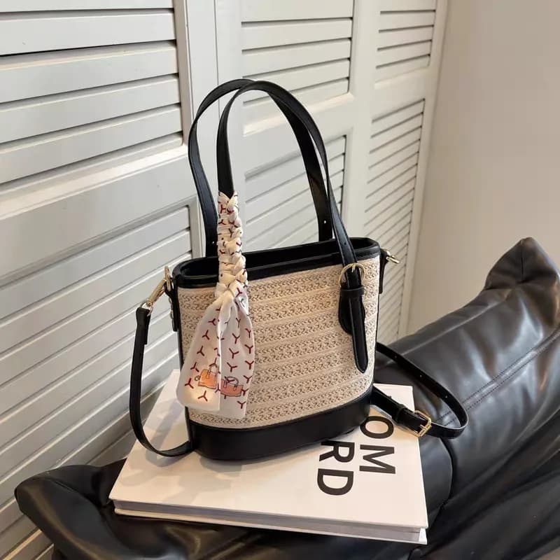 کیف حصیری زنانه و دخترانه کد 3138