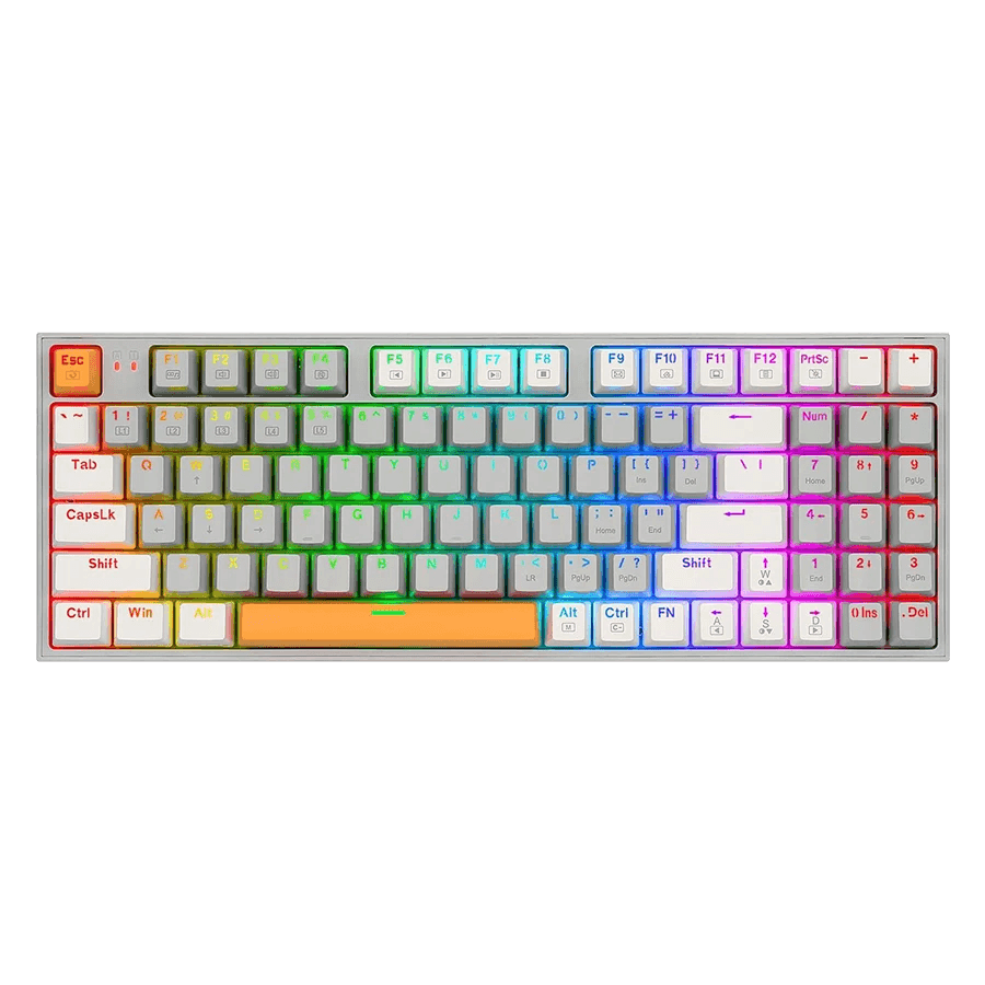 کیبورد Redragon Kitava K636 - Grey White Orange