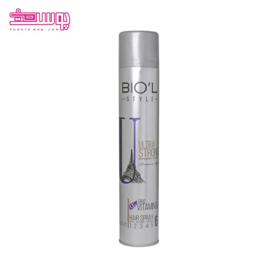 اسپری حالت دهنده مو بیول مدل Ultra Strong حجم 500ml