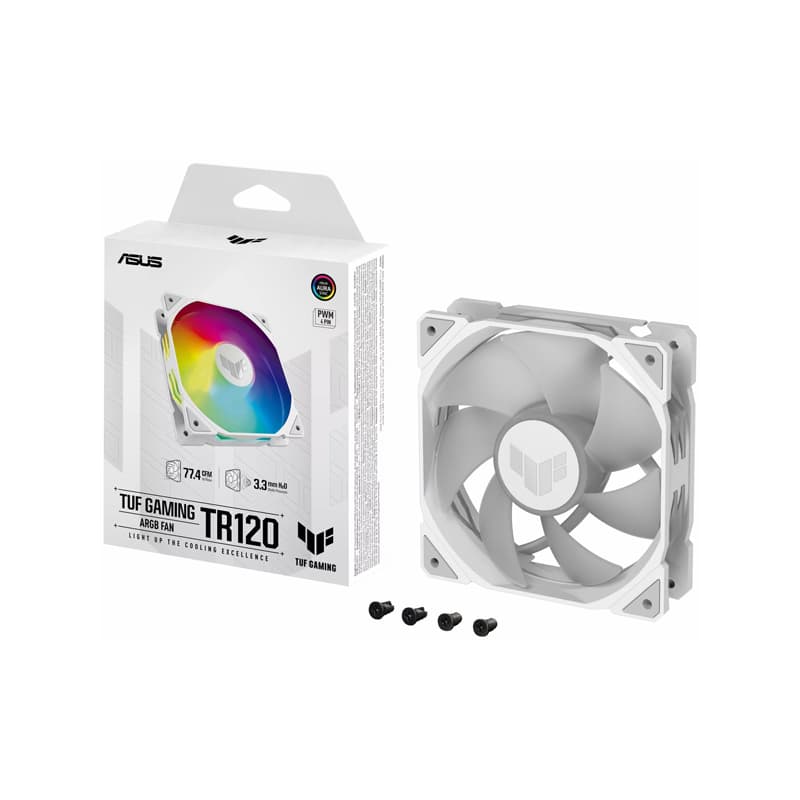 فن کیس ایسوس مدل TUF Gaming TR120 ARGB White