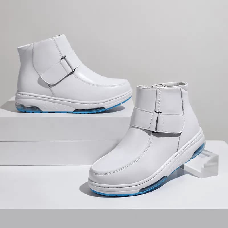 نیم بوت چرم بغل زیپ زنانه کد 2733