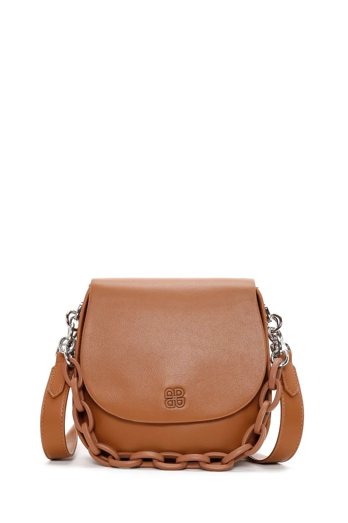 کیف کراس بادی زنانه قهوه‌ای روشن دوشی بلند دری مد