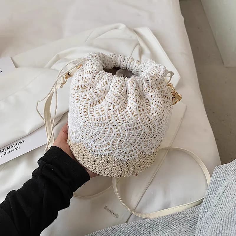 کیف کنفی دوشی طرح برگ زنانه کد 2813