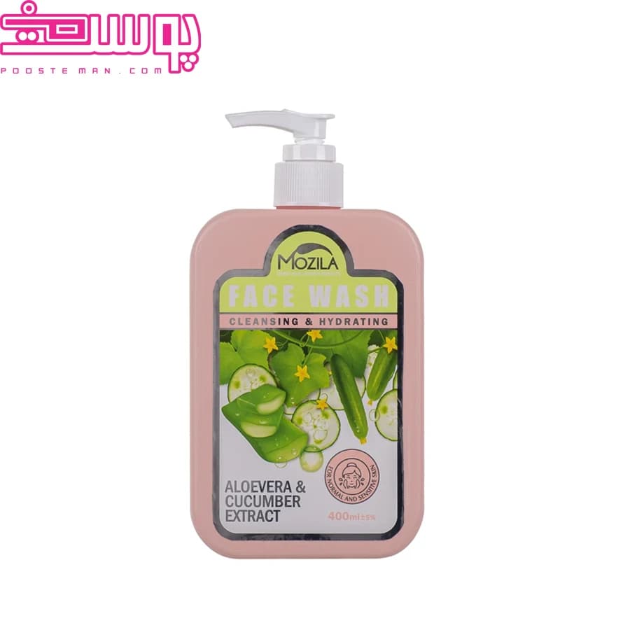 ژل شستشو صورت بدون سولفات پوست حساس موزیلا ۴۰۰ میلی لیتر