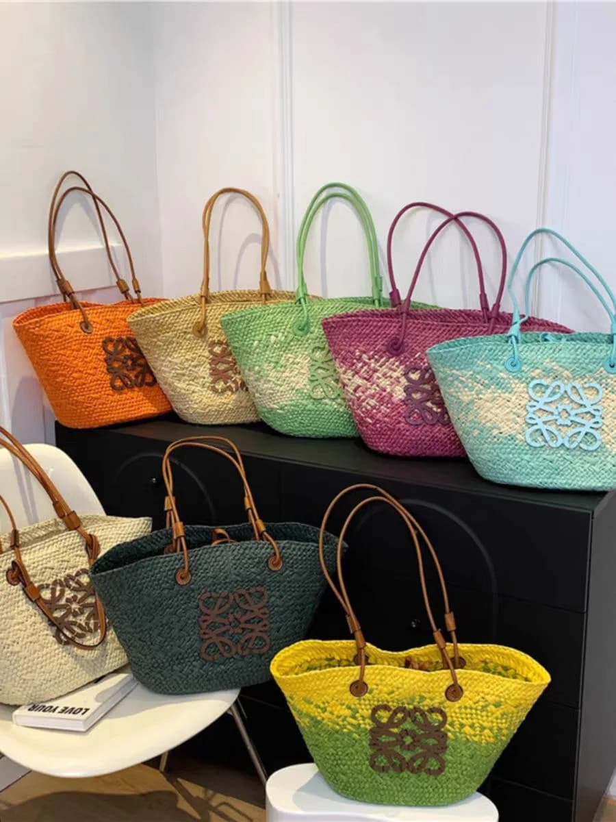 کیف حصیری دستی و دوشی زنانه کد 2758