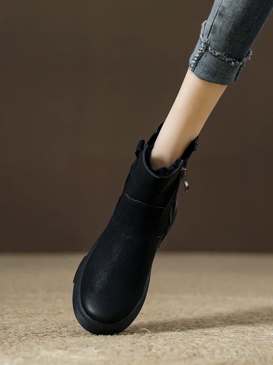 نیم بوت بغل زیپ زنانه کد 2368