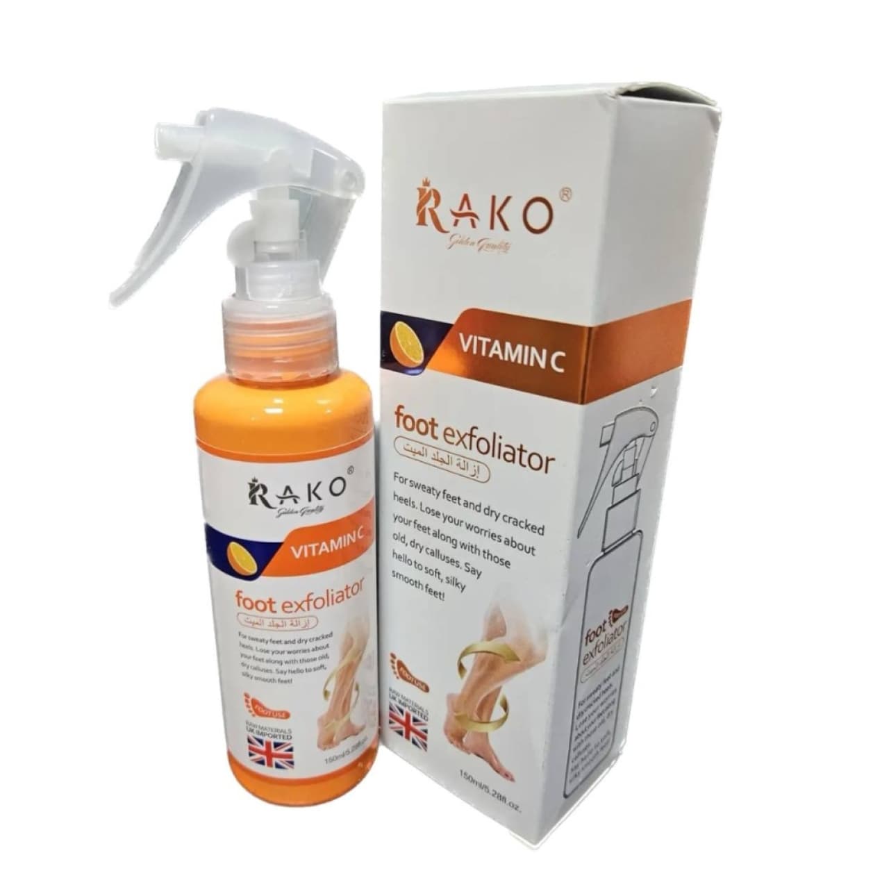 اسپری رفع ترک پا راکو مدل ویتامین C حجم 150میل