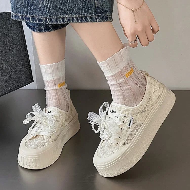 کفش اسپرت چرم طبیعی عروس کد 3428