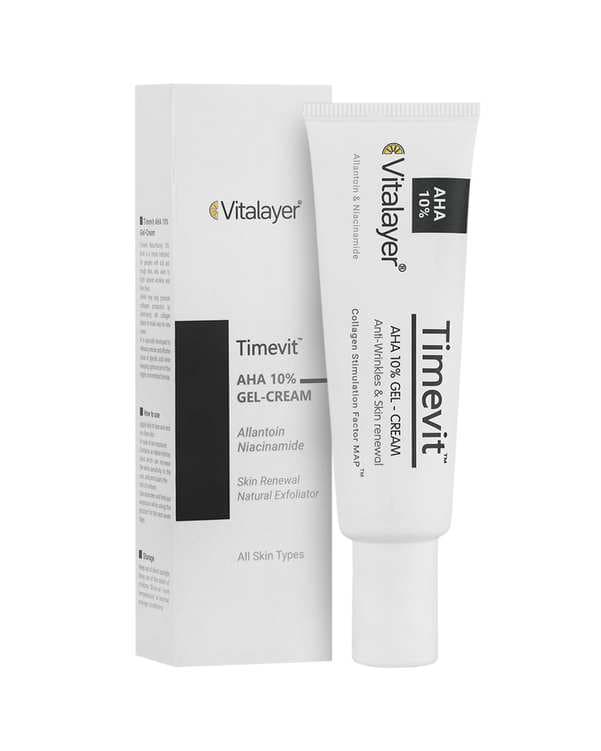 کرم ژل لایه بردار AHA %10 ویتالیر Vitalayer تایم ویت حجم 30ml