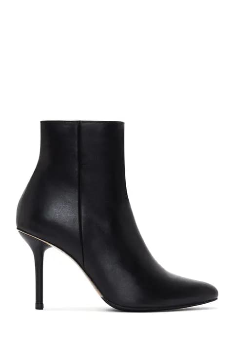 بوت پاشنه نازک چرم زنانه دری مد