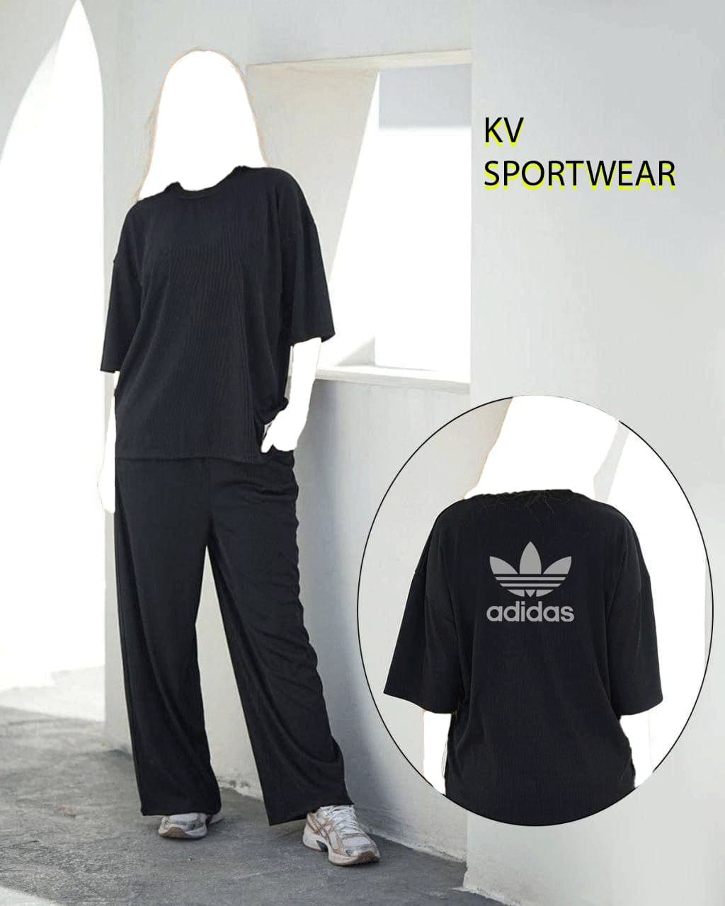 ست تیشرت شلوار اسپرت ورزشی زنانه adidas کد 002