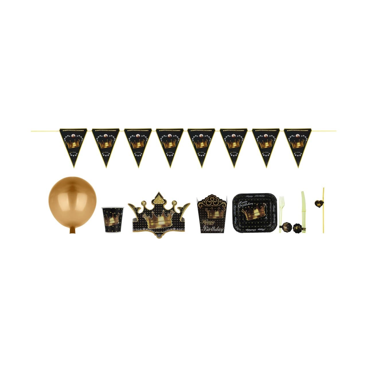 پک تولد طرح تاج مجموعه 119 عددی