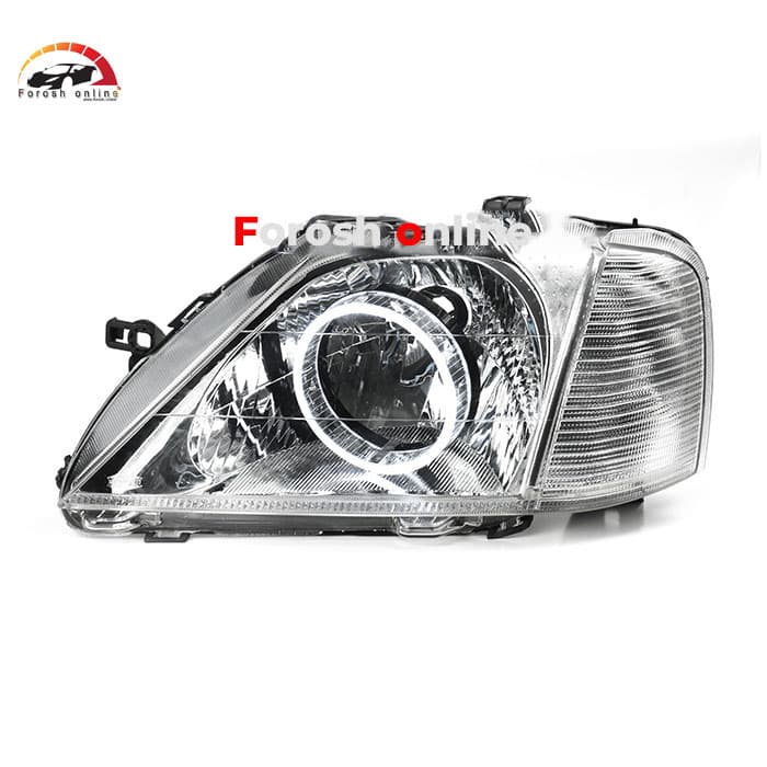 چراغ جلو ال ۹۰ طرح گلس سفید