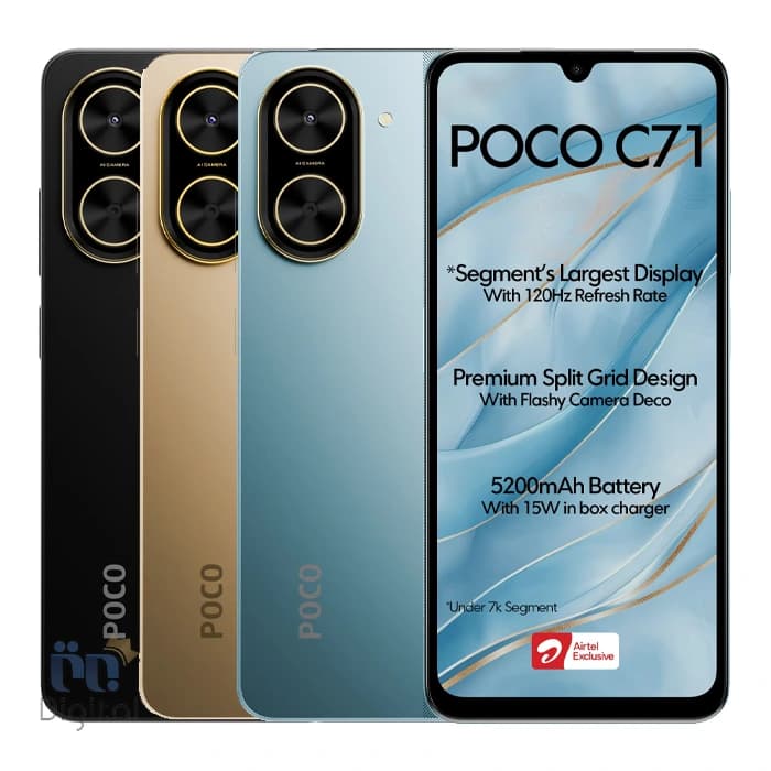 گوشی موبایل شیائومی مدل POCO C71 دو سیم کارت ظرفیت 64 گیگابایت و رم 3 گیگابایت