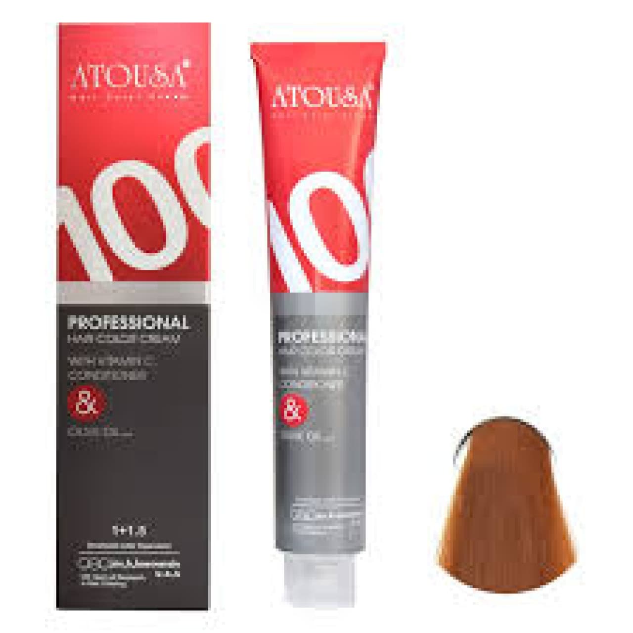 رنگ مو آتوسا شماره 8.34 حجم 100 میلی لیتر رنگ بلوند عسلی روشن