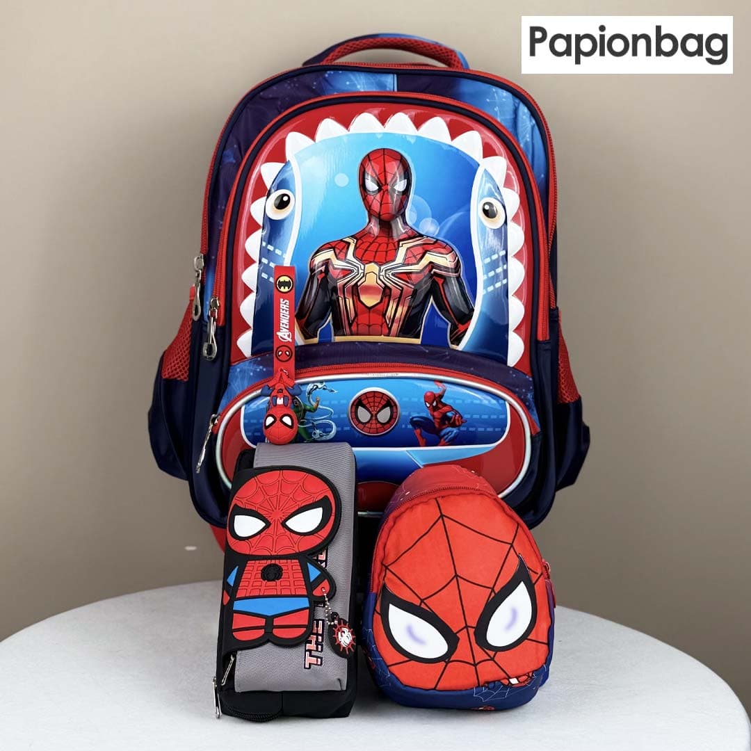 ست کیف مدرسه، جامدادی و بادی بگ مردعنکبوتی