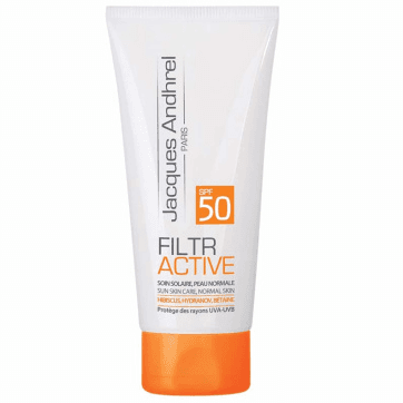 کرم ضد آفتاب SPF50 بی رنگ مناسب پوست خشک و معمولی ژاک آندرل پاریس