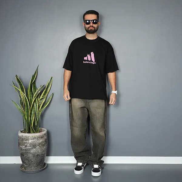 تیشرت اسپرت بالنسیاگا طرح 3 خط