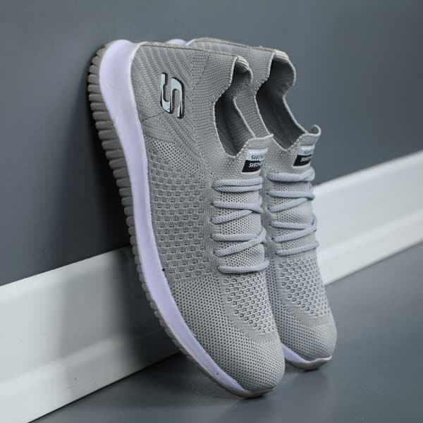 کتونی اسپرت اسکیچرز طوسی روشن بندی NEW