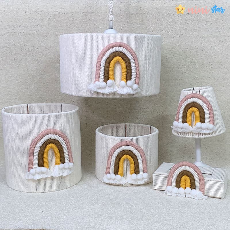 ست اتاق خواب کودک مکرومه 5 تکه درجه یک! مدل رنگین کمان 01