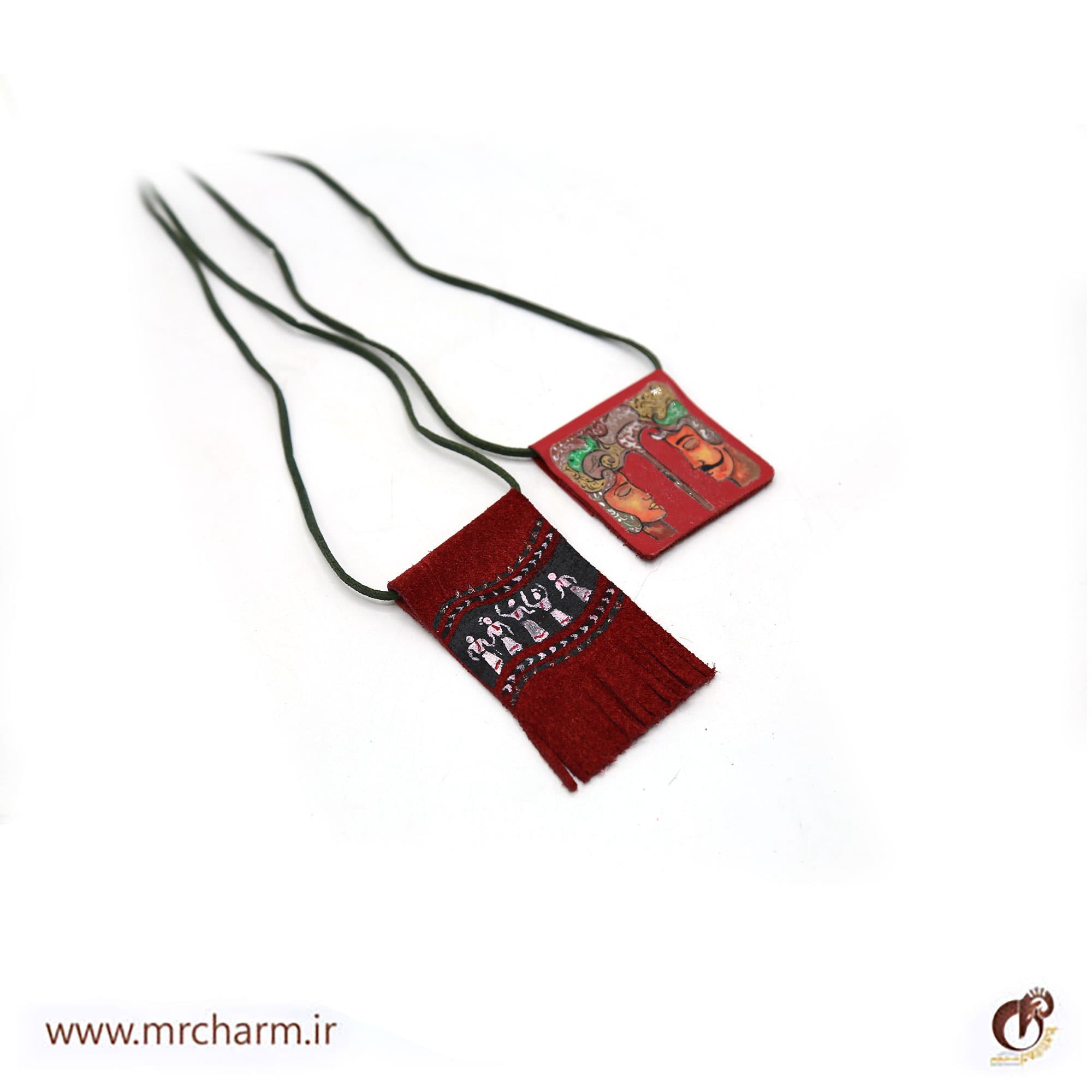 گردن‌آویز چرم با نقاشی خاص mrc2714-15