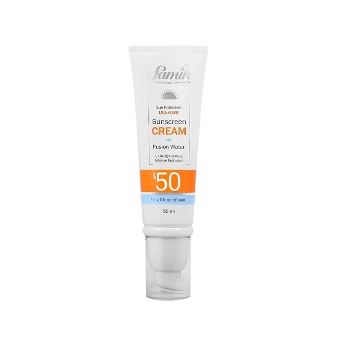 کرم ضد آفتاب فیوژن واتر انواع پوست Samin SPF50