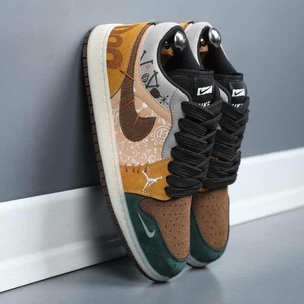 کتونی مردانه نایک جردن Vodo اسپیندل قهوه ای یشمی نخودی