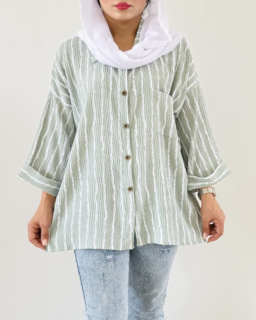 شومیز مانتویی السا _ کد محصول 1303