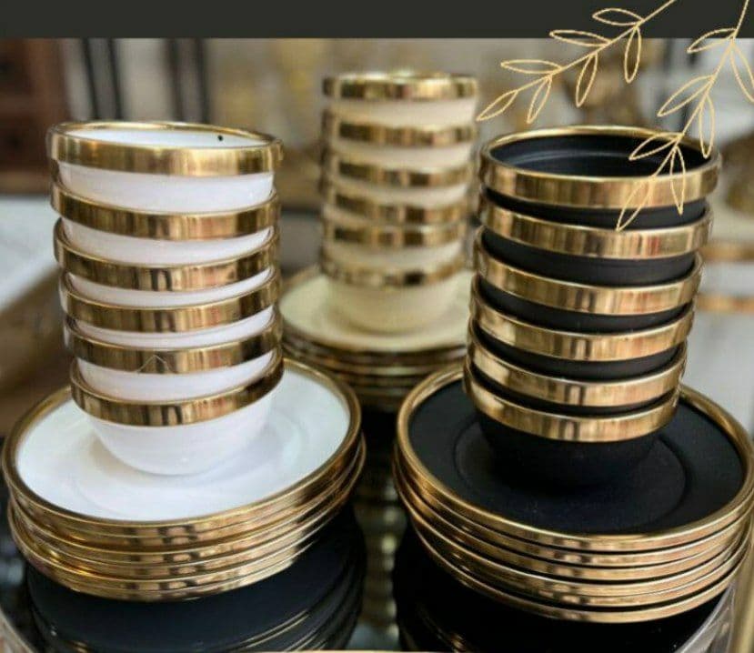 سرویس 6 نفره پیاله و پیش دستی پذیرایی ونیز