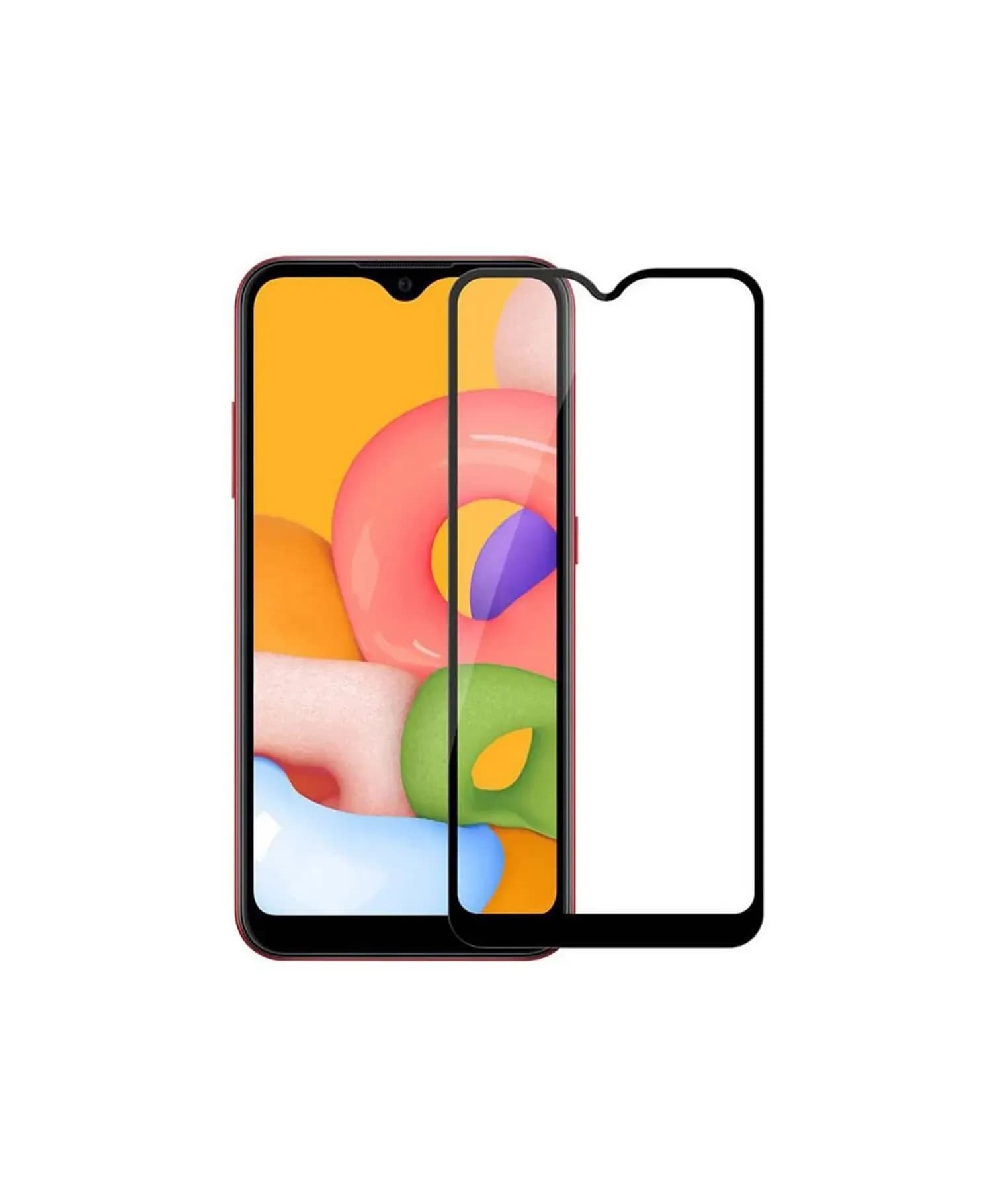 گلس فول Super D مشکی گوشی موبایل سامسونگ Samsung A01