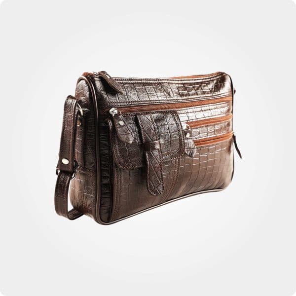 کیف دوشی زنانه ده جیب چرم کد 00095980 کفش ملی