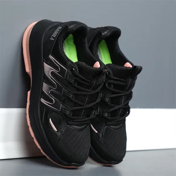 کتونی دخترانه مشکی کالباسی رامیلا R600