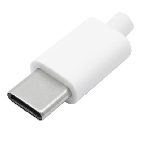 کانکتور USB Type-C نری (Plug) به همراه کاور سفید