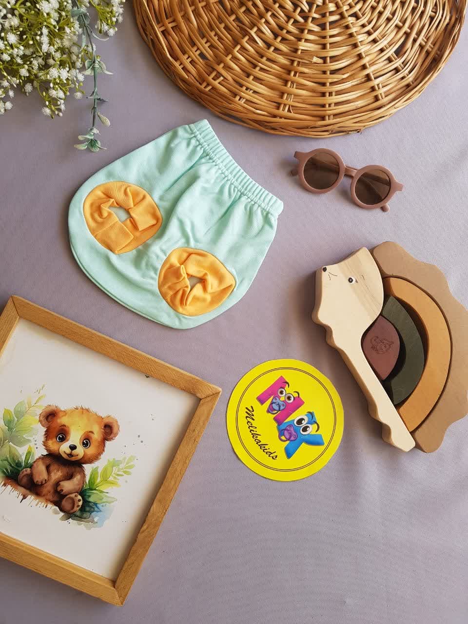 شورت عینکی طرح پاندا نوزادی و کودک کد 12030